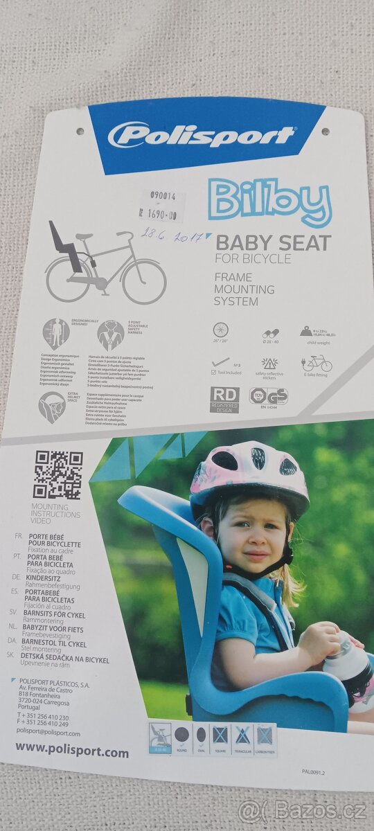 Dětská sedačka na kolo Polisport - 3