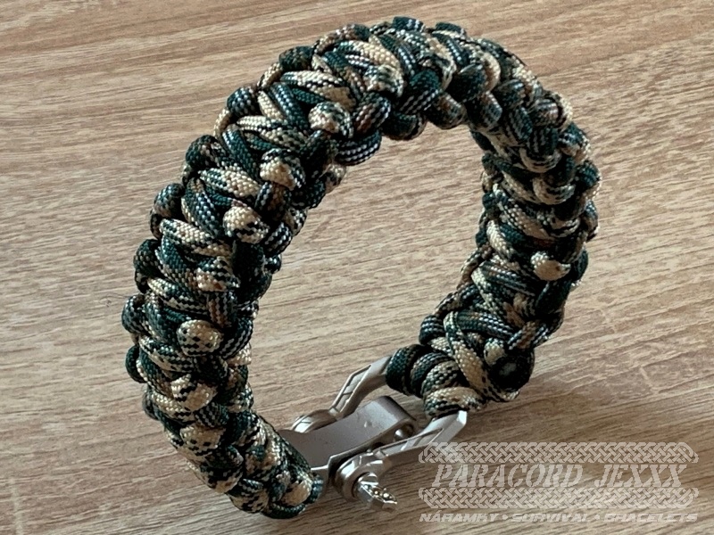 Paracord náramek (20 cm) Jungle Camo - 3