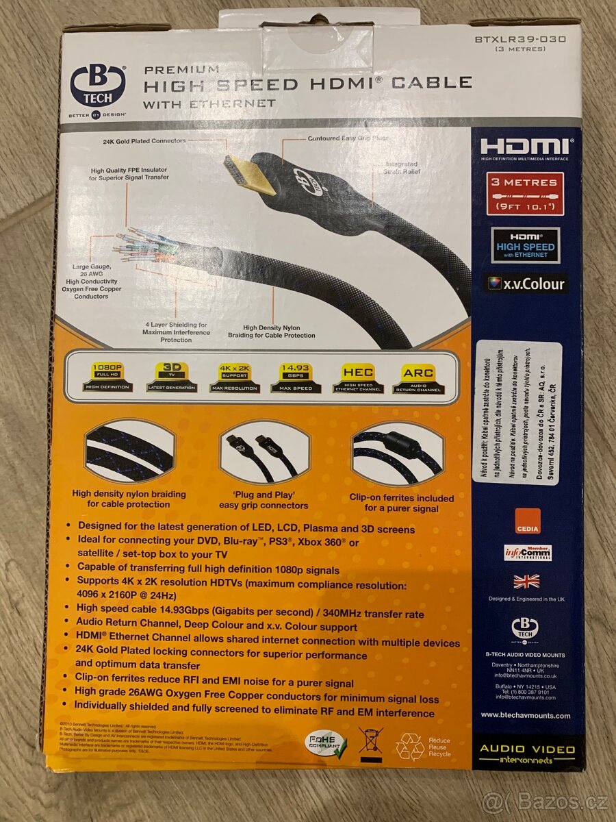 HDMI kabel 3 m opletený - 3