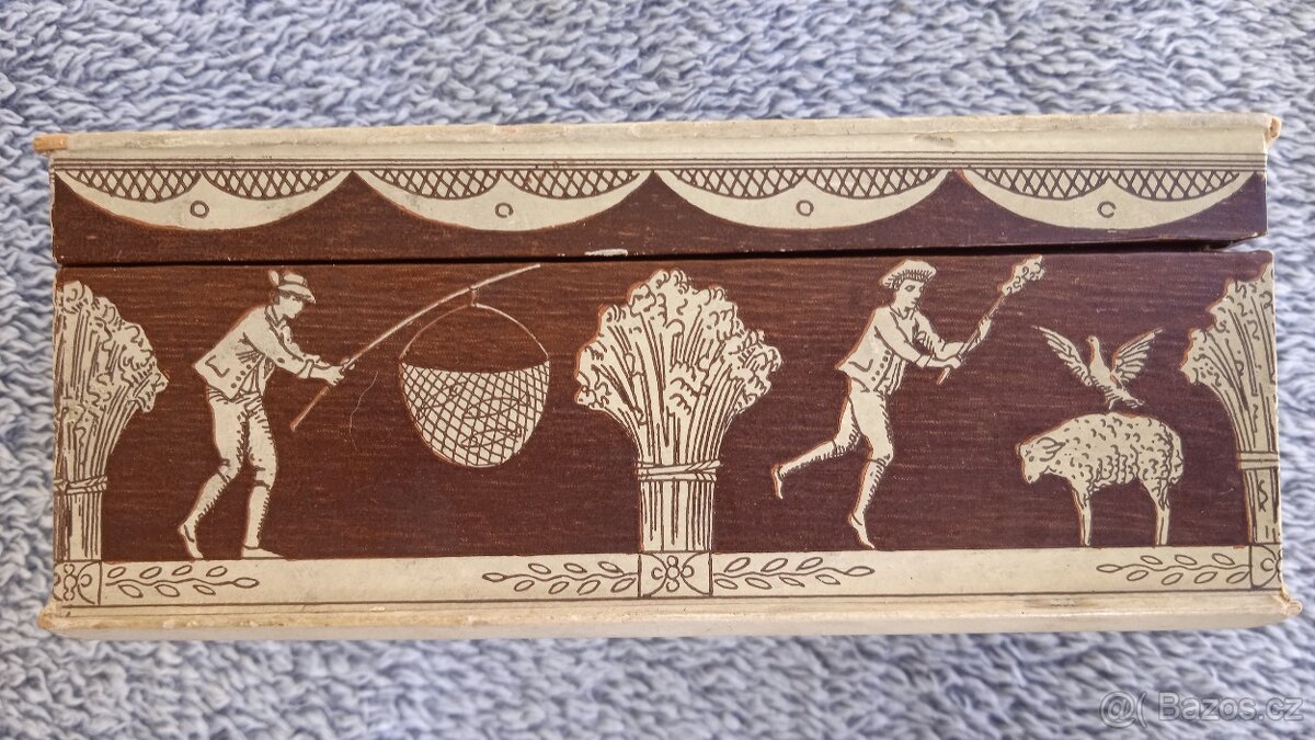 Starožitná dřevěná krabička GUERLAIN - 3