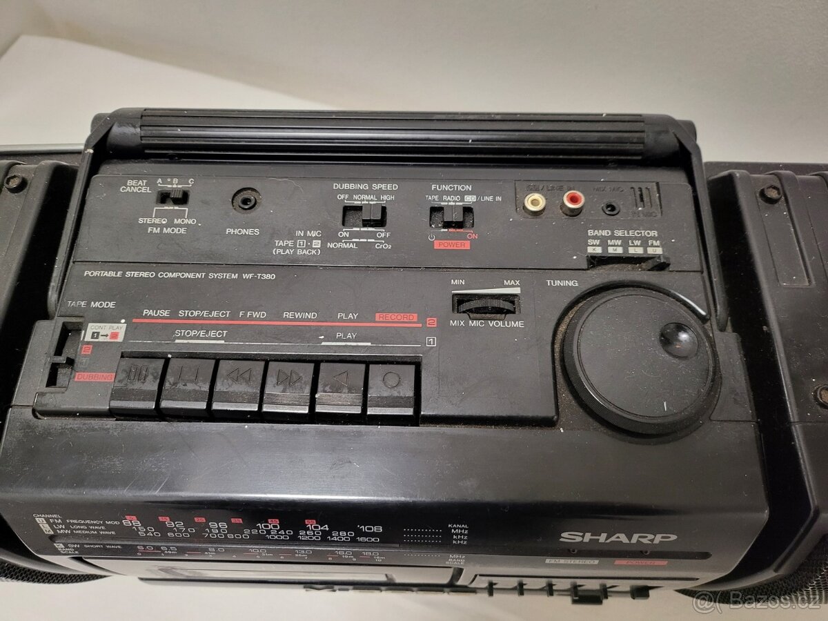 hifi, rádio, BOOMBOX Sharp, starožitnost, rmg - 3