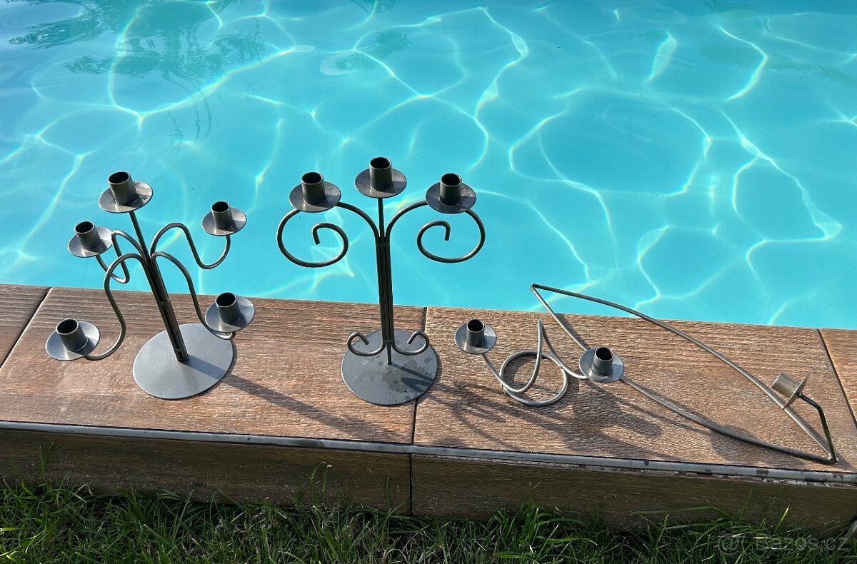 Sada 4 kovovych svicnu - 3