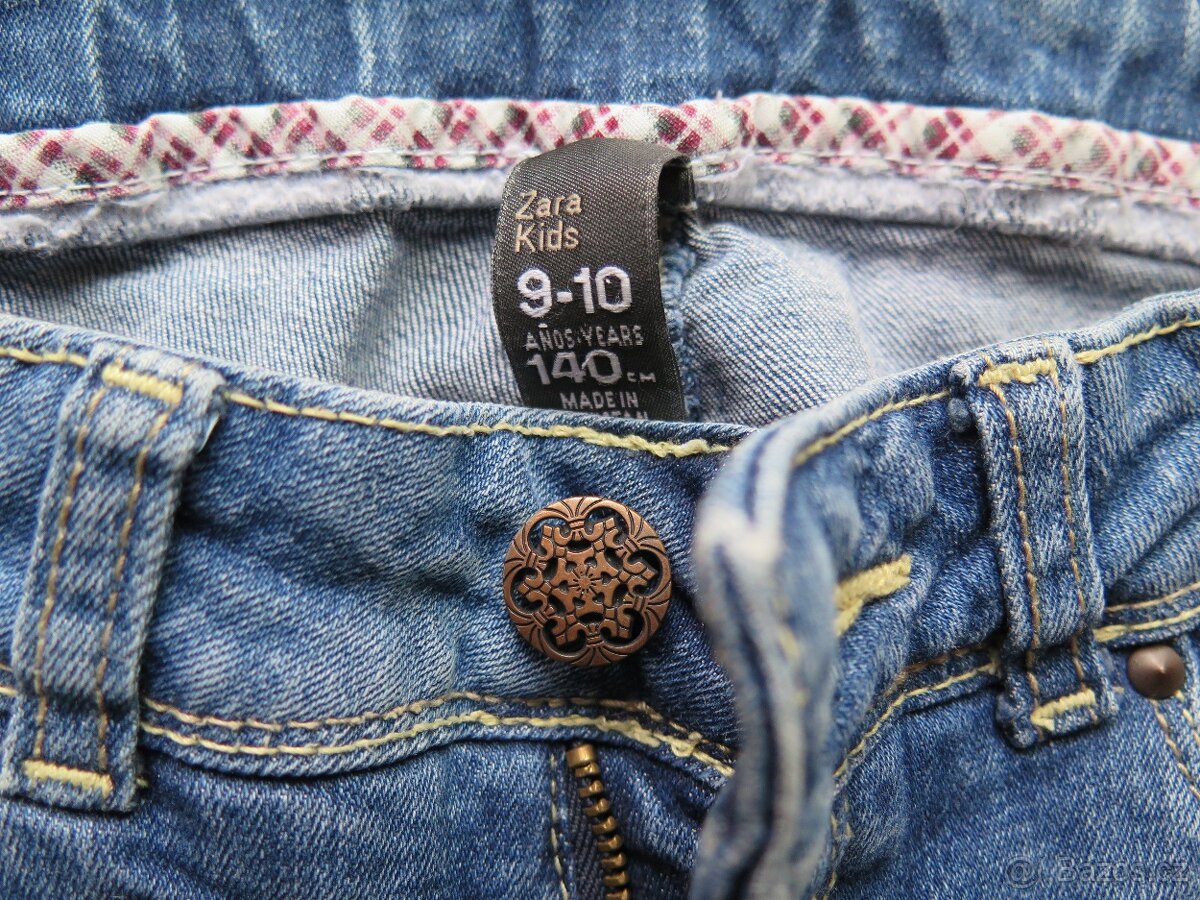 džíny ZARA Kids vel. 140,gum.pas,1.maj.-kup v CZ málo nošené - 3