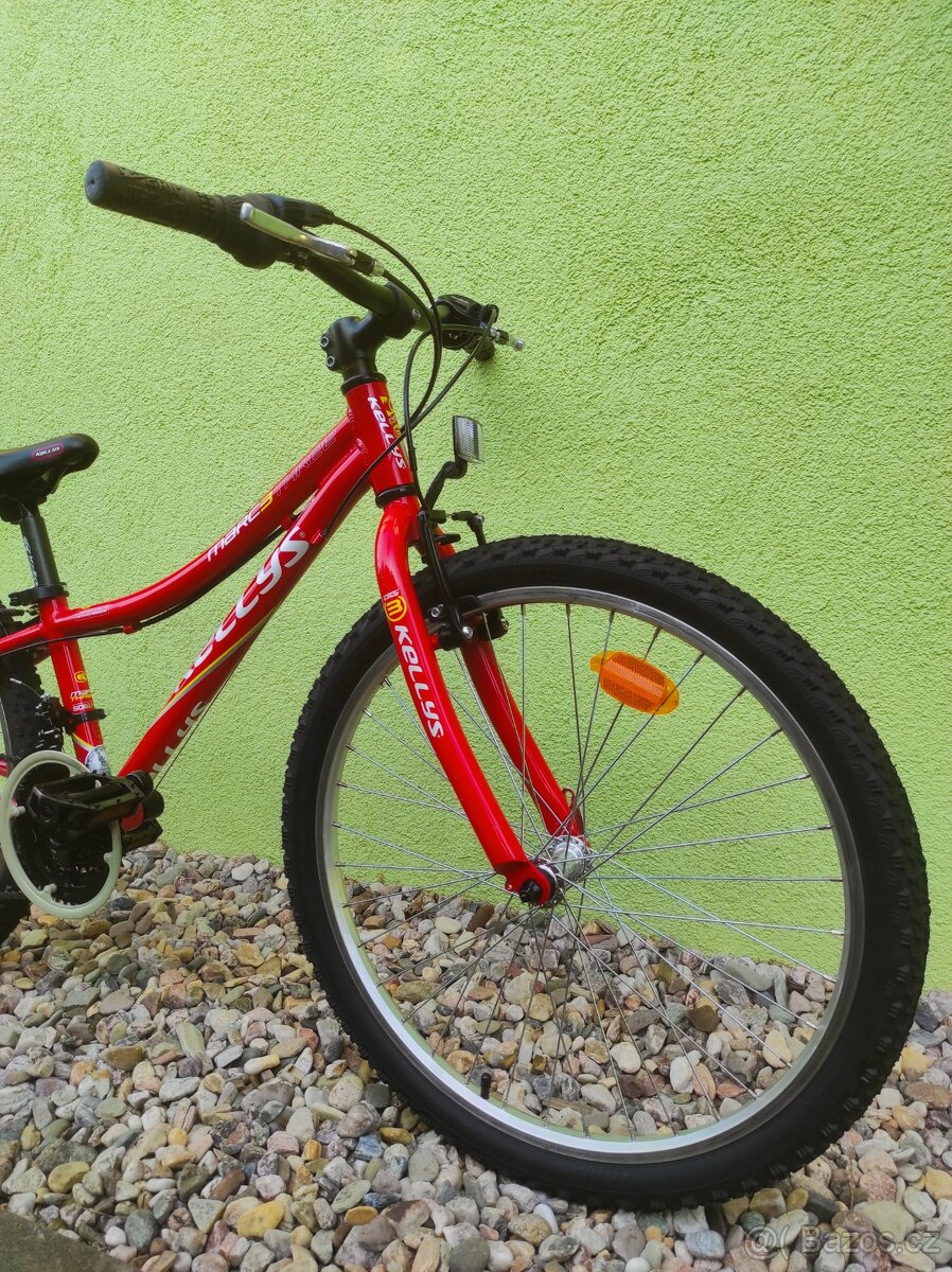 Značkové dětské kolo KELLYS 24" (ČERVENÁ) - 3