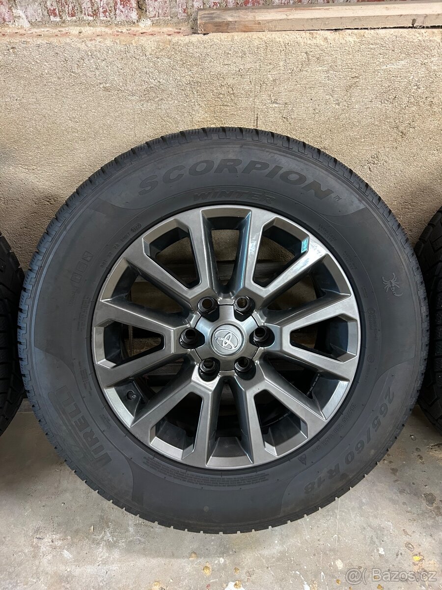 alu kola TOYOTA HILUX 6x139,7 R18 ET25+ZIMNÍ 265/60R18