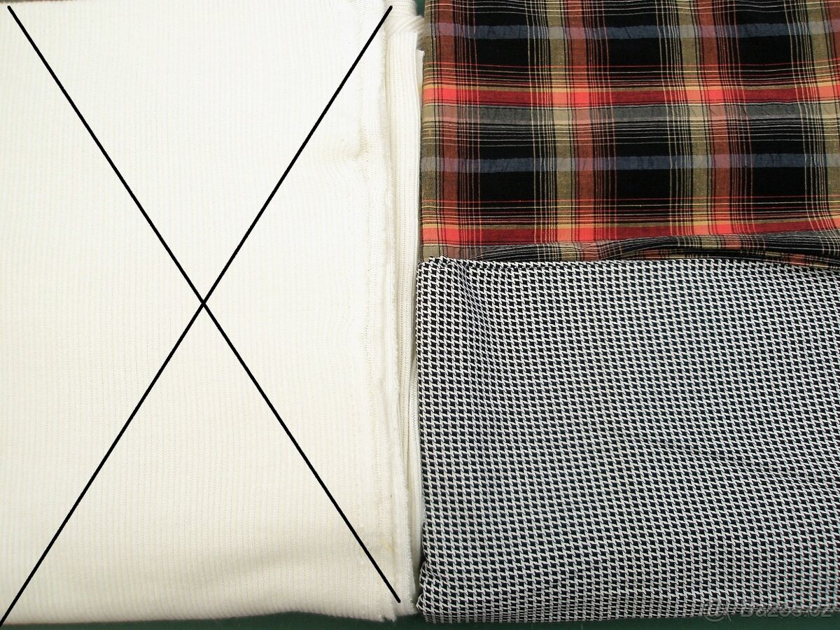 Metráž - kvalitní nové látky bez vad, nemám využití, - 3