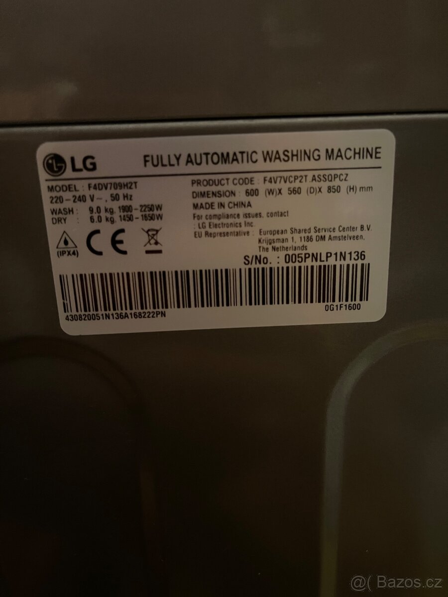 Kombinace pračka se sušičkou LG ThinQ wifi - 3