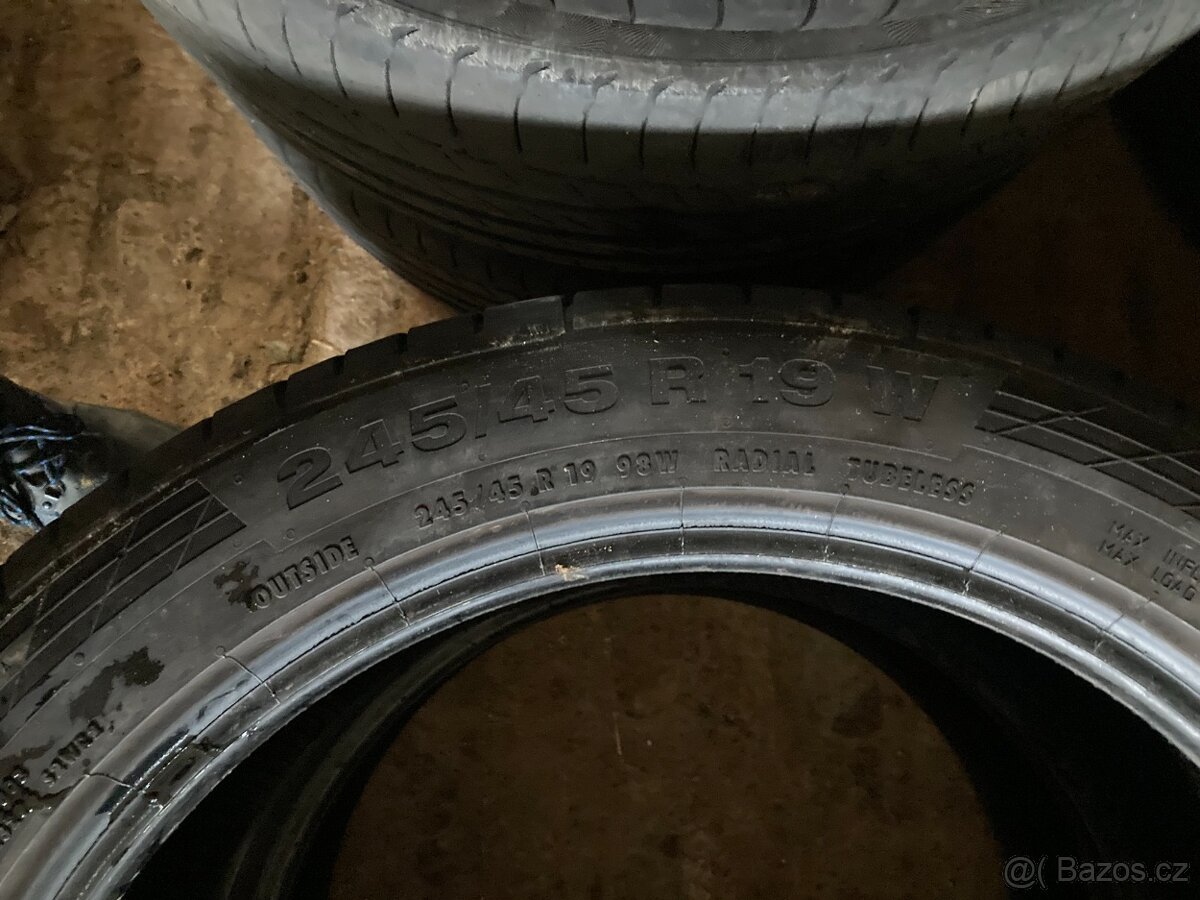 2ks letní pneu 245/45 R19 - Continental - 3