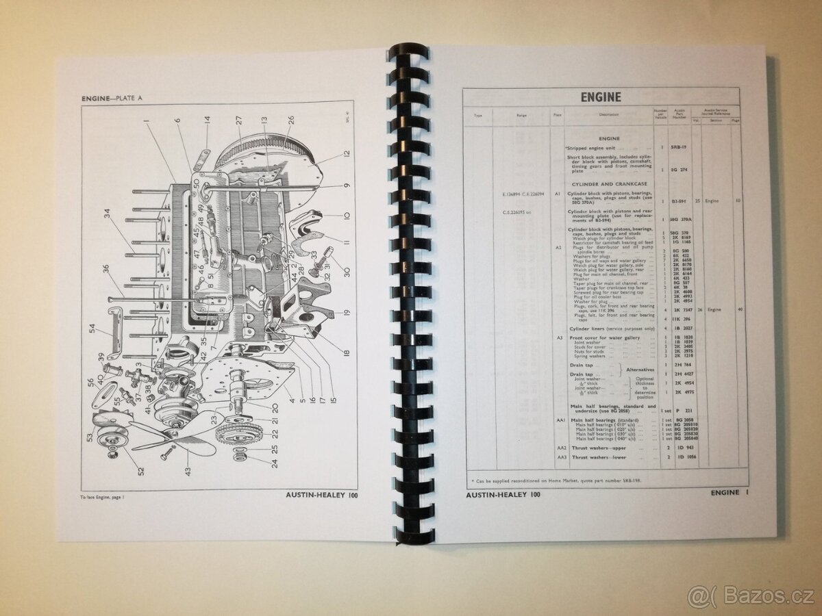 Katalog dílů Austin Healey 100 (BN1-BN2) - 3