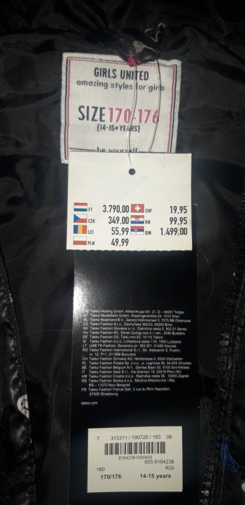 Nová dívčí vesta, s cedulkami - 3