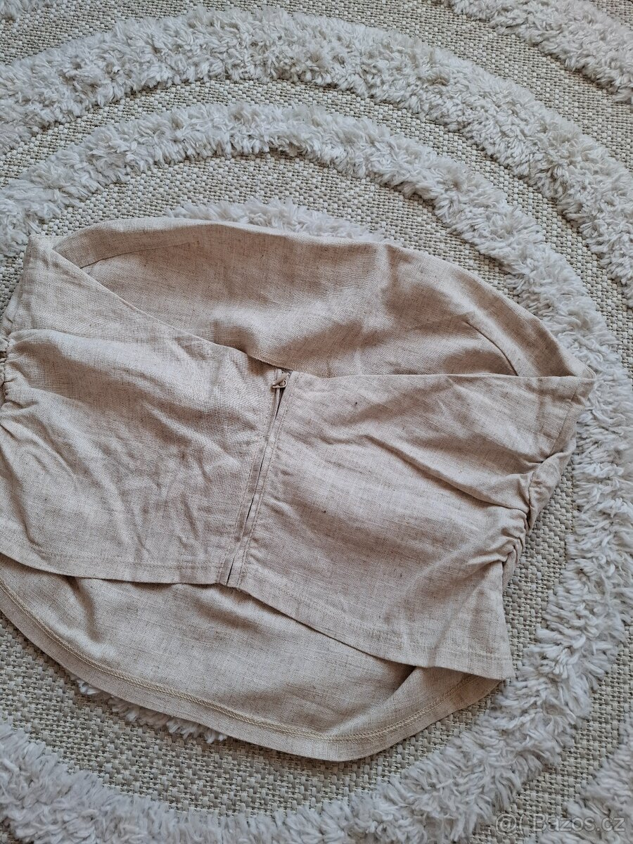 Lněný top bez ramínek H&M - 3