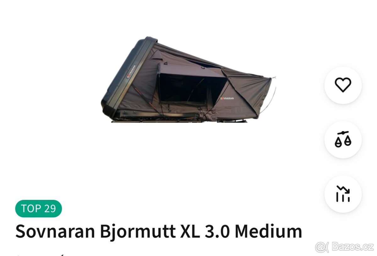 Střešní stan Slovnaran Bjormutt XL 3,0 Medium - 3