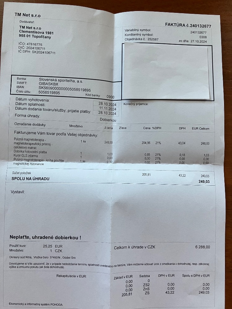 Elektromagnetická matrace - 3