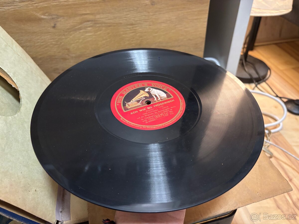 Sada 4× starožitná šelaková gramodeska - 3