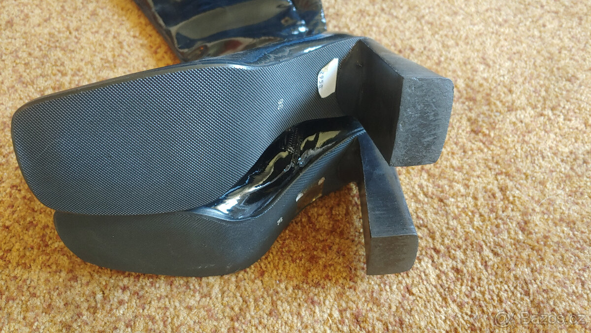 Dámské kožené kozačky - nové - nikdy nenošené - 3