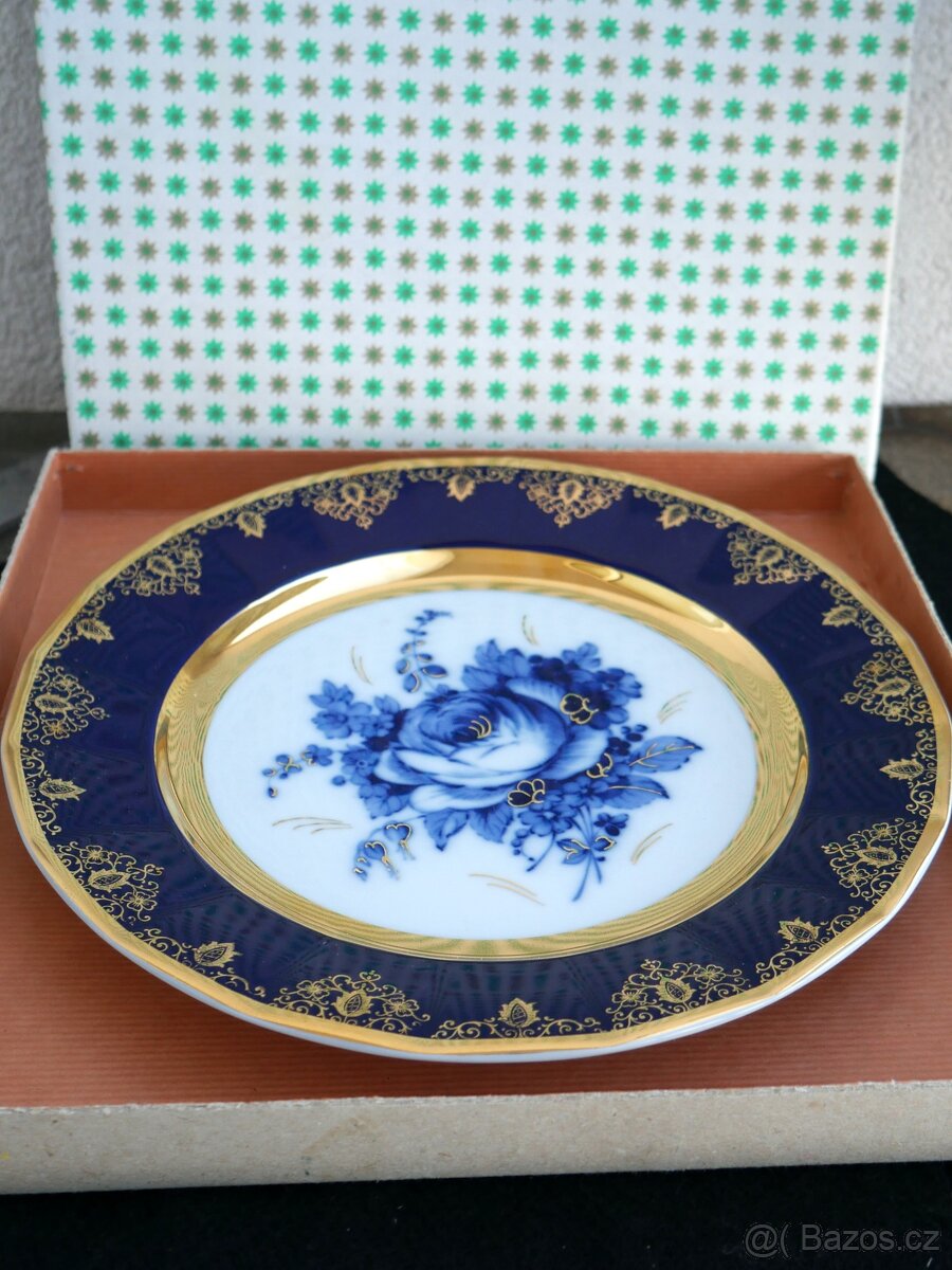 Talíře zdobené (zlato, kobalt) - 3
