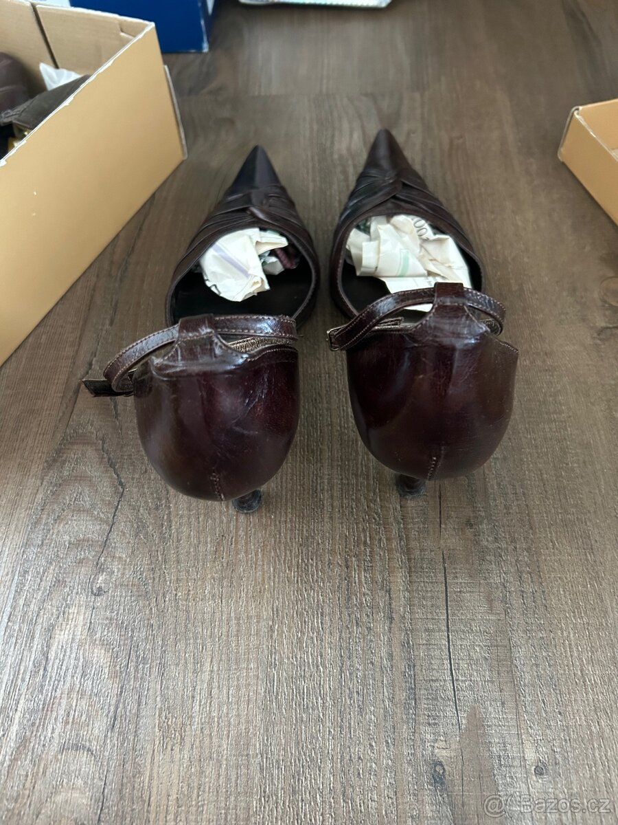 Prodam hnede kozene damske boty, cislo 39 - 3