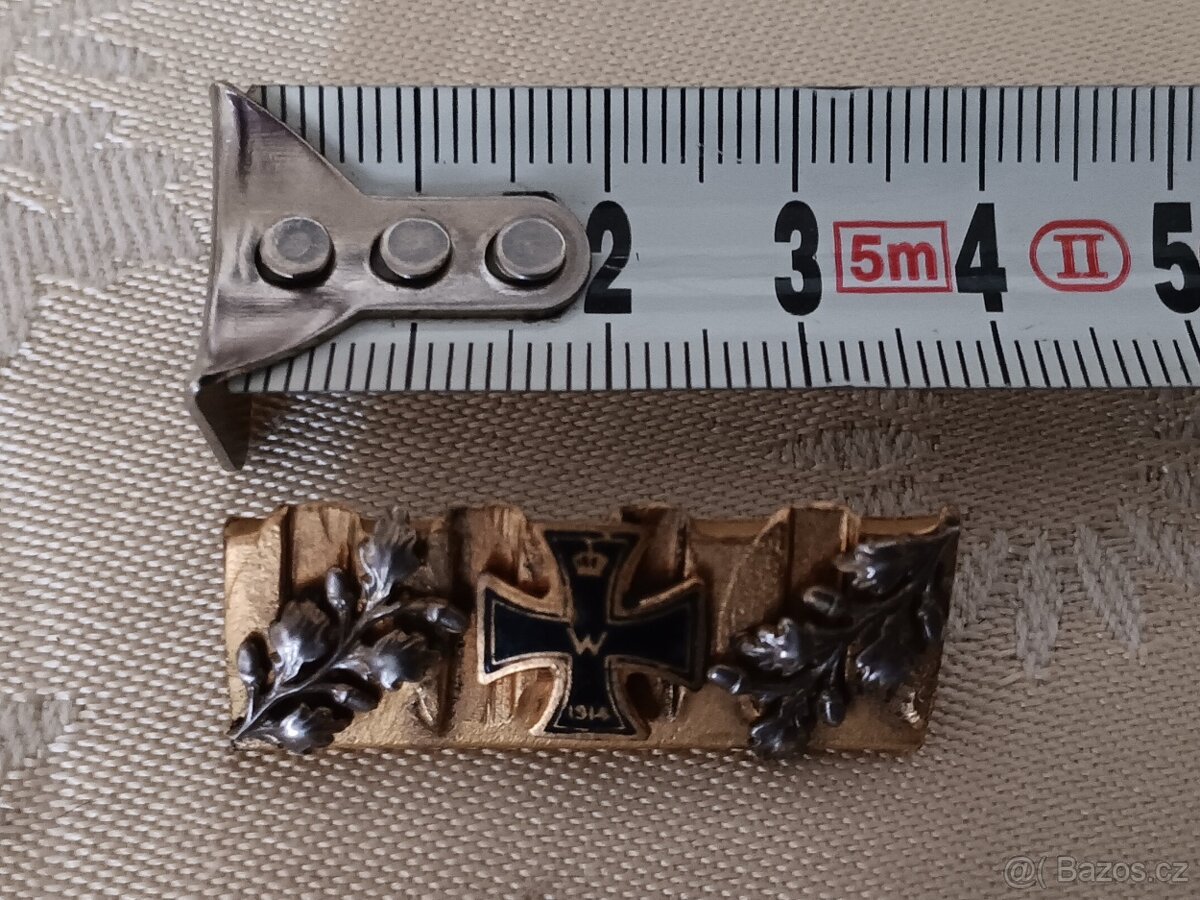 Náramek a brož - 1.světová válka, 1914, železný kříž - 3