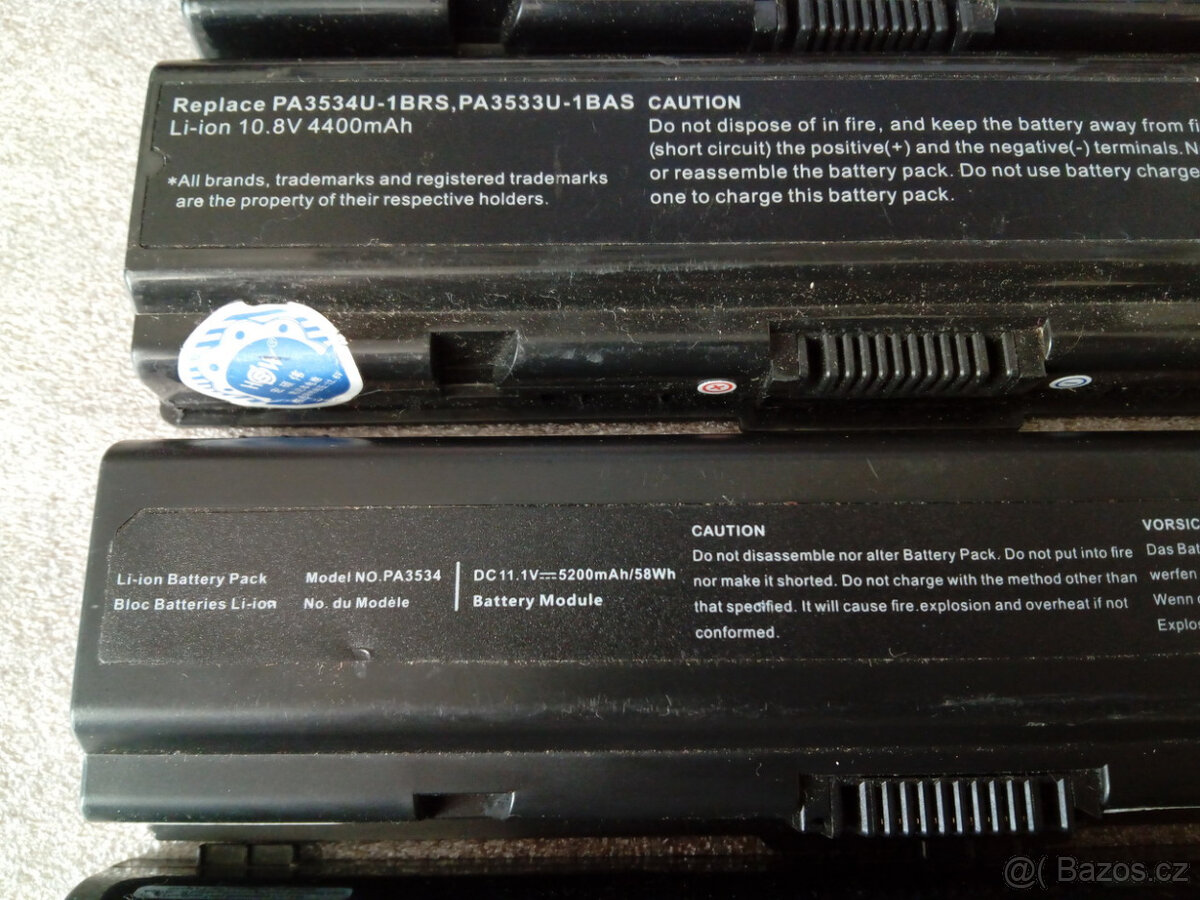 baterie PA3534U pro notebooky Toshiba Satellite (2hod) - 3