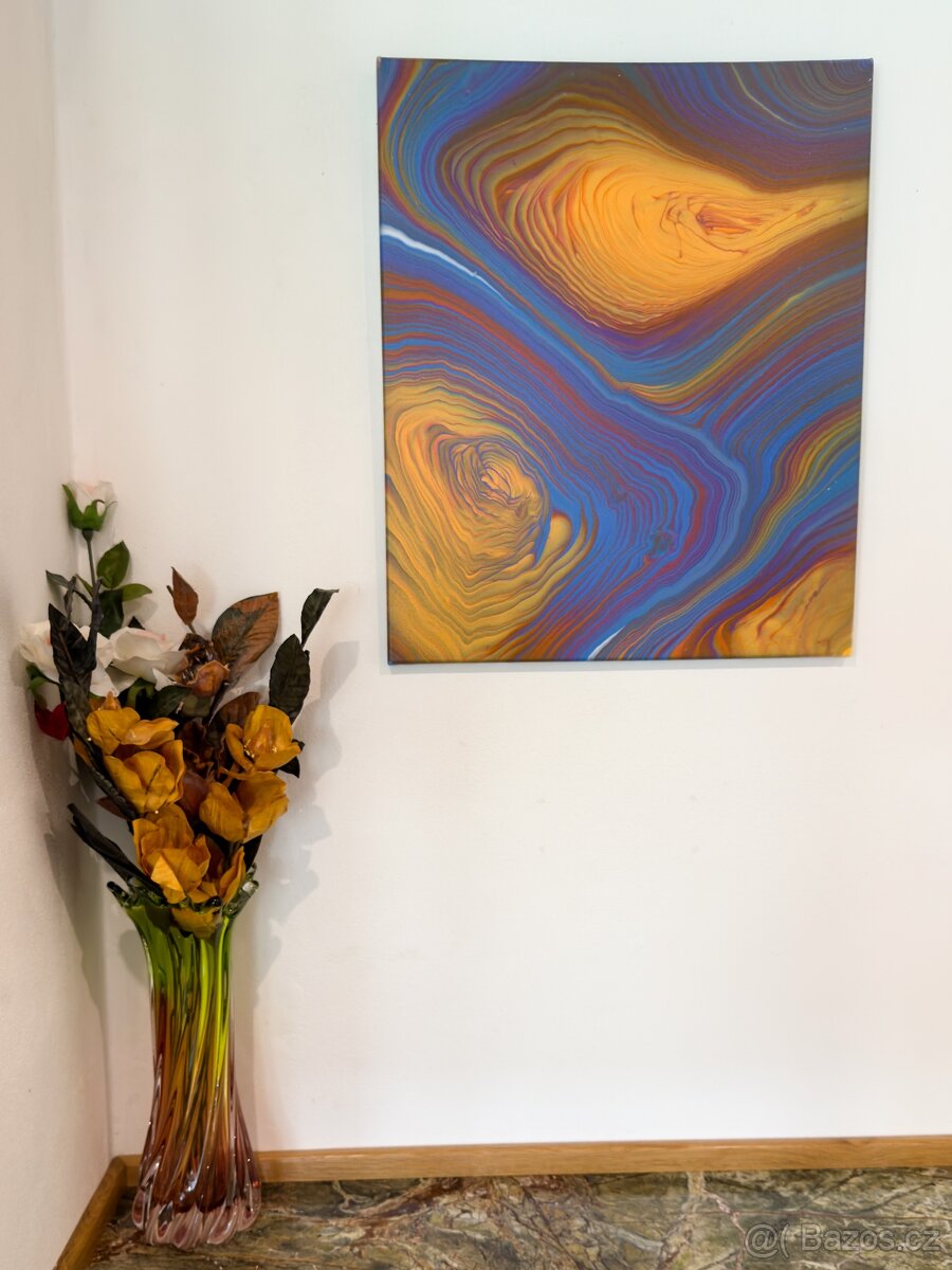 Akrylové obrazy - tekuté emoce, jméno Hra - 3