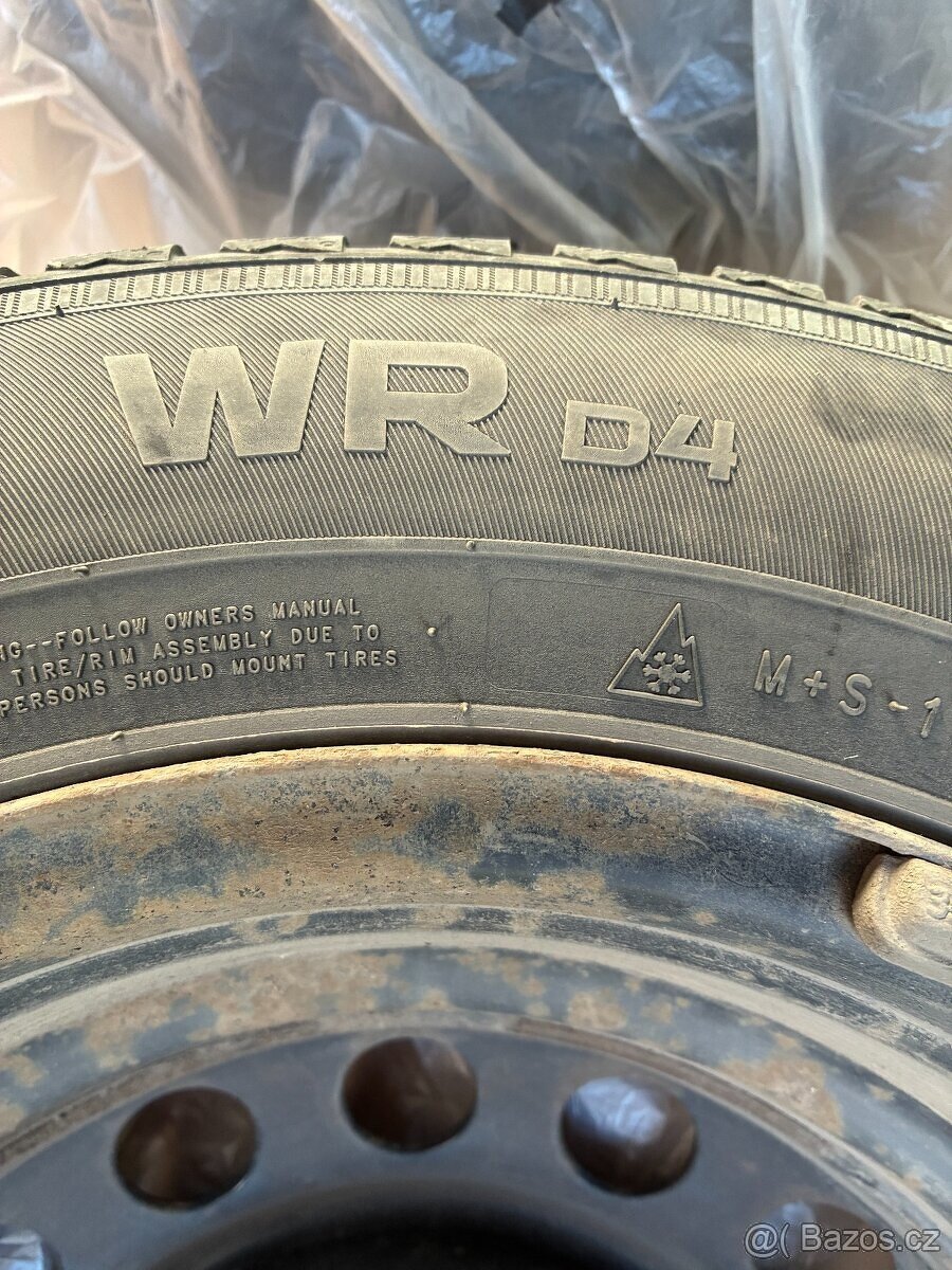 Disky s pneu M+S Nokian R15 195/65, plecháče 4 ks - 3