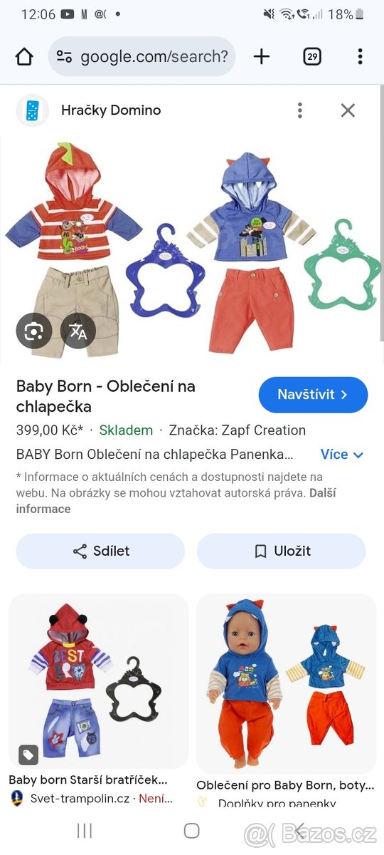 Klucici obleceni baby born - 3