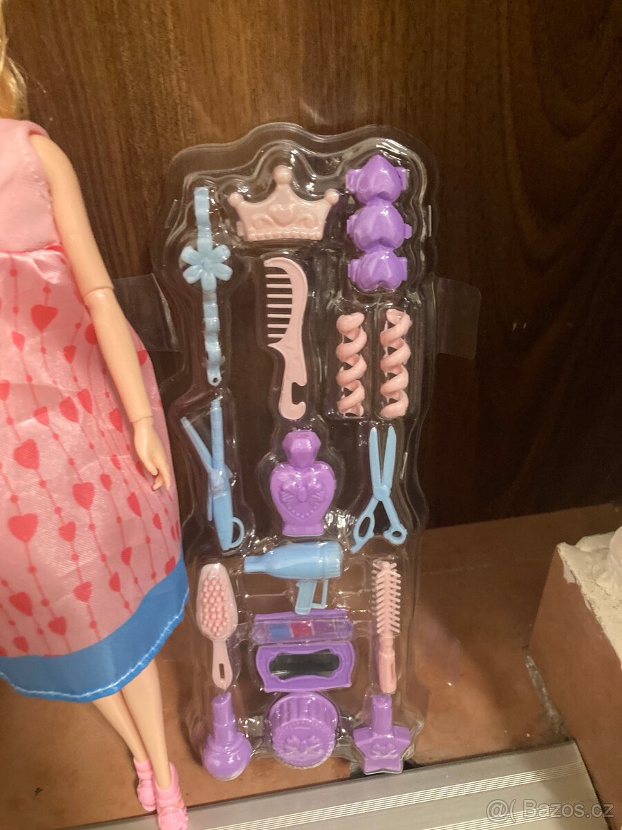 těhotná panenka barbie+ken+doplňky+kočárek - 3