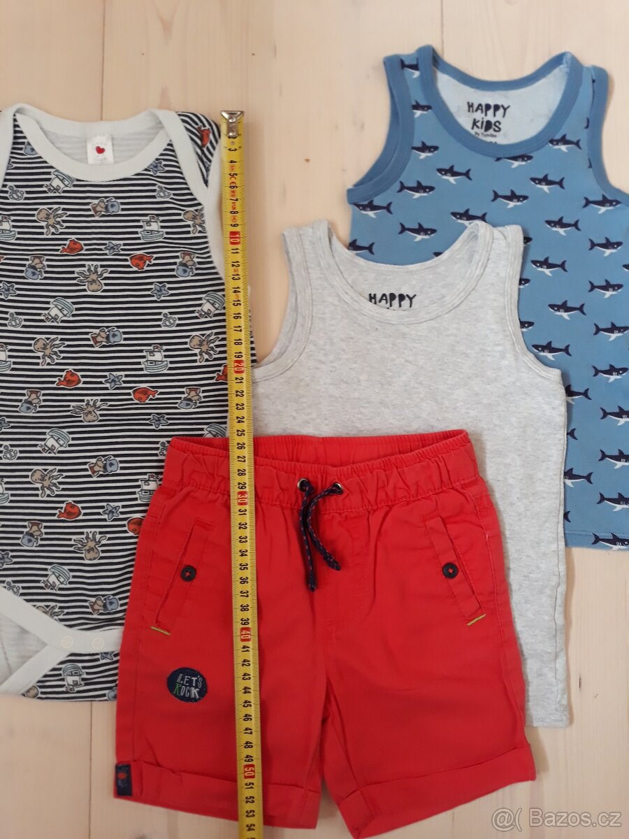 Kraťasy, body, 2x tílko vel 98 - 3