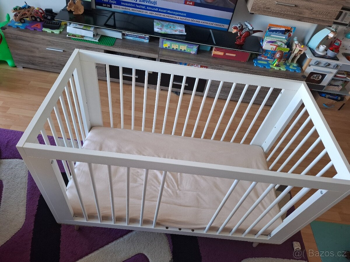 Postýlka sifie bílá 120×60 - 3