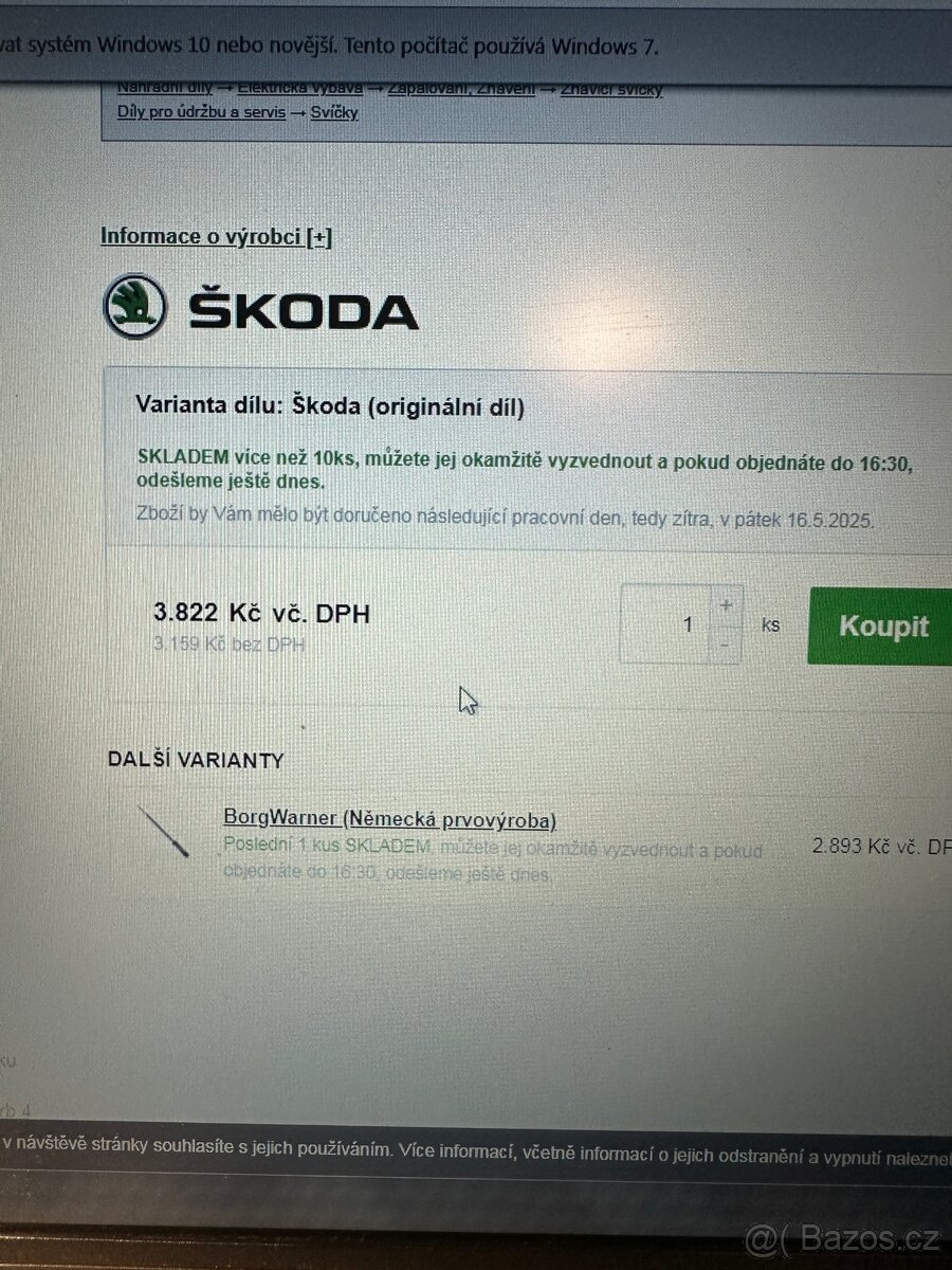 Žhavicí svíčka s čidlem tlaku Škoda Superb - 3