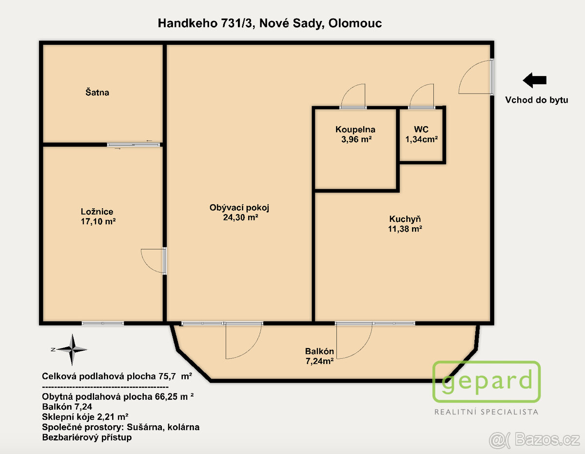 Prodej bytu 2+1 s terasou - 3