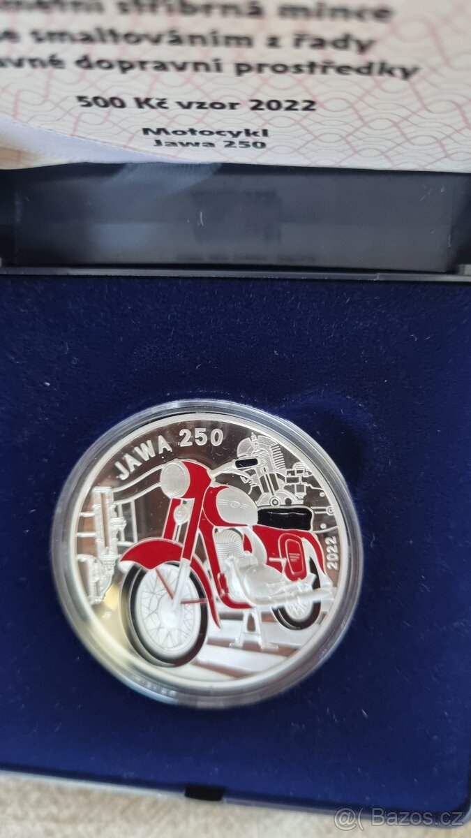 Stříbrná mince Jawa 250 ČNB PROOF - 3