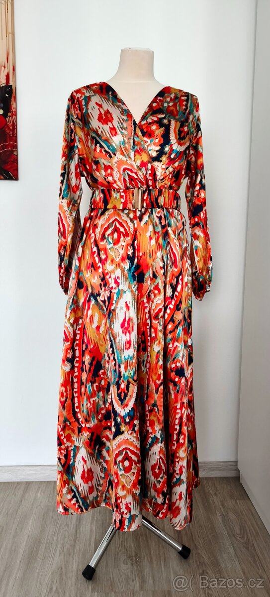 Dlouhé barevné šaty - 3