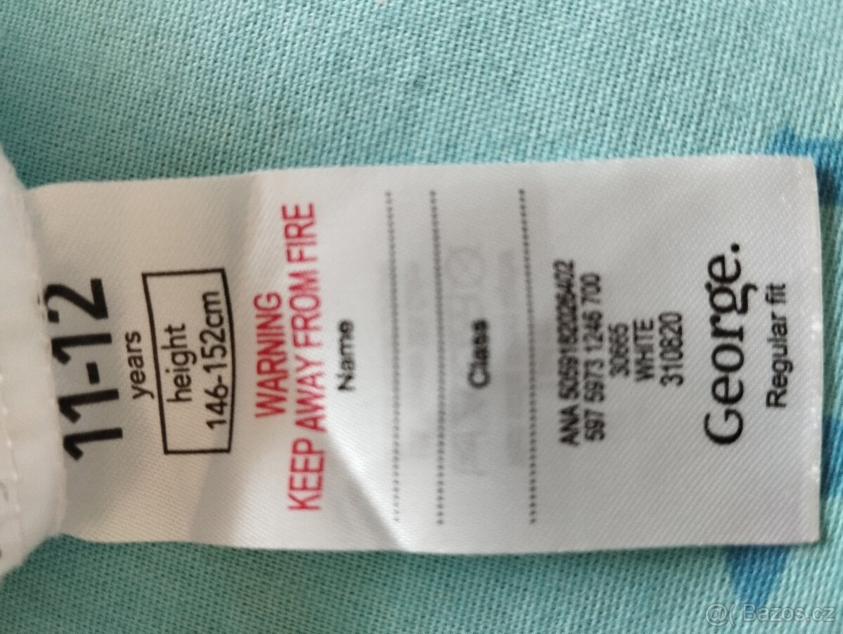 Chlapecká bílá košile Zn. George 146/152 - 3