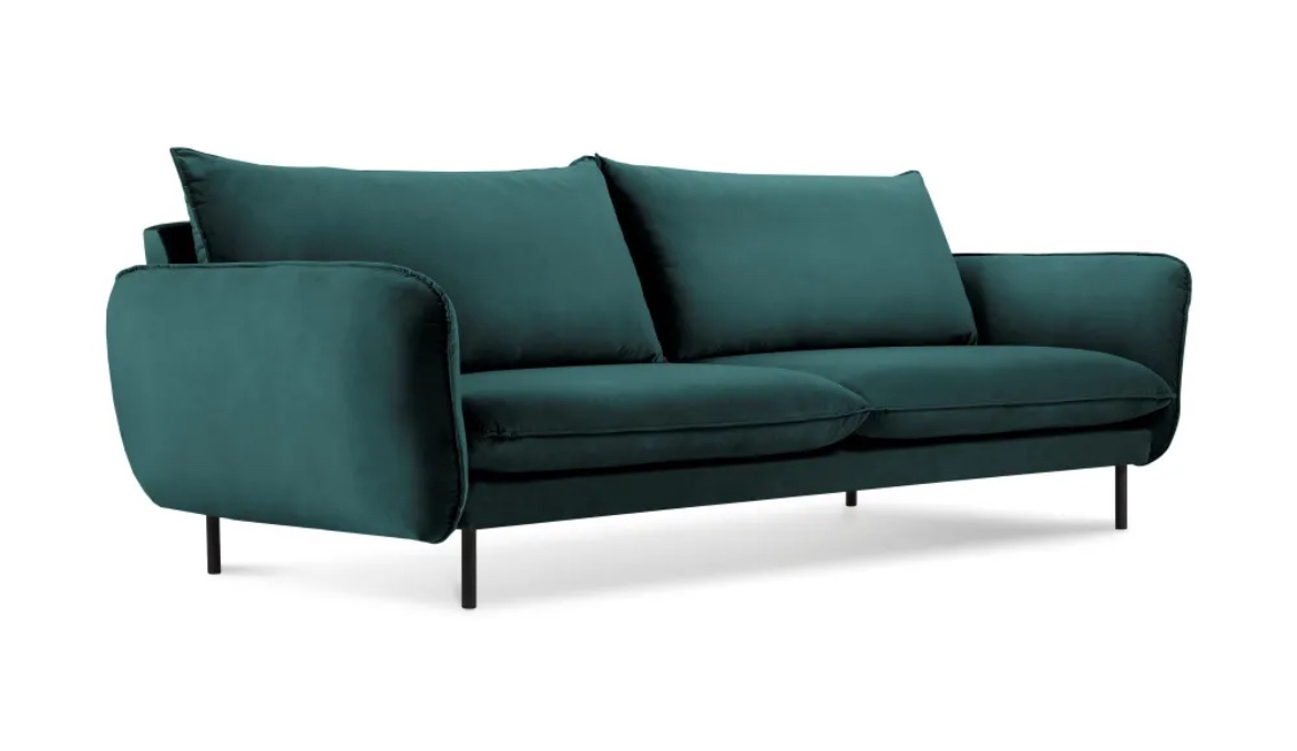 Zelena sametová sedačka - 3