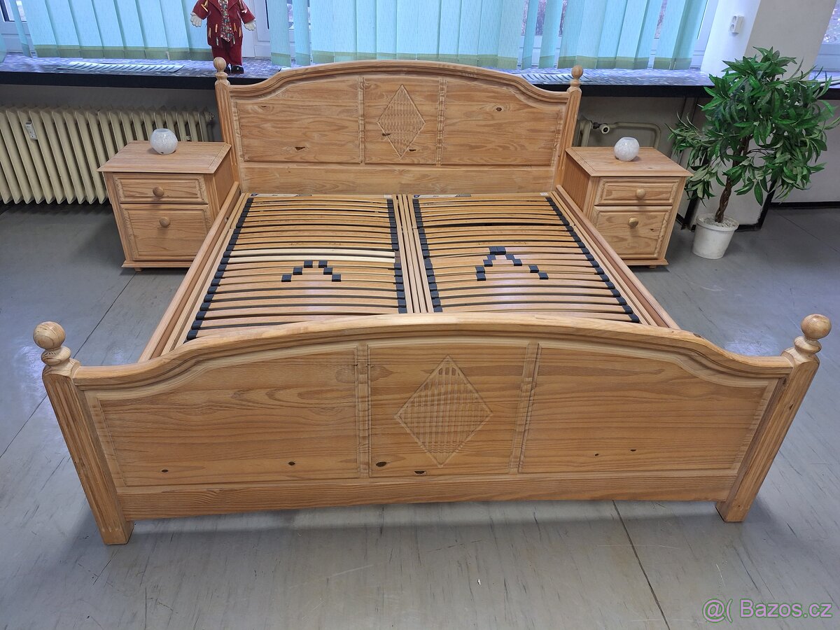 KVALITNÍ LOŽNICE PINIE TOP STAV JAK NOVÁ - 3