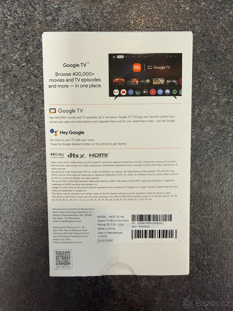 📺 Xiaomi Mi TV Box S (3rd) 4K Google TV – NOVÝ - 3