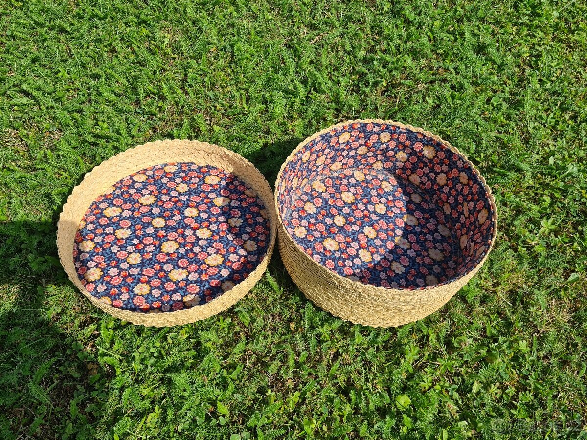 Slaměný košík s víkem - 3