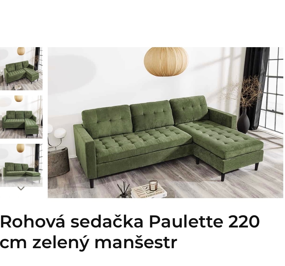 Rohová sedačka paulette 220 - 3