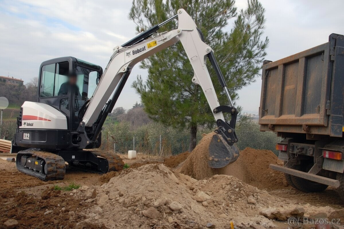 Minibagr pronájem 3,2t – Chomutov a okolí - 3