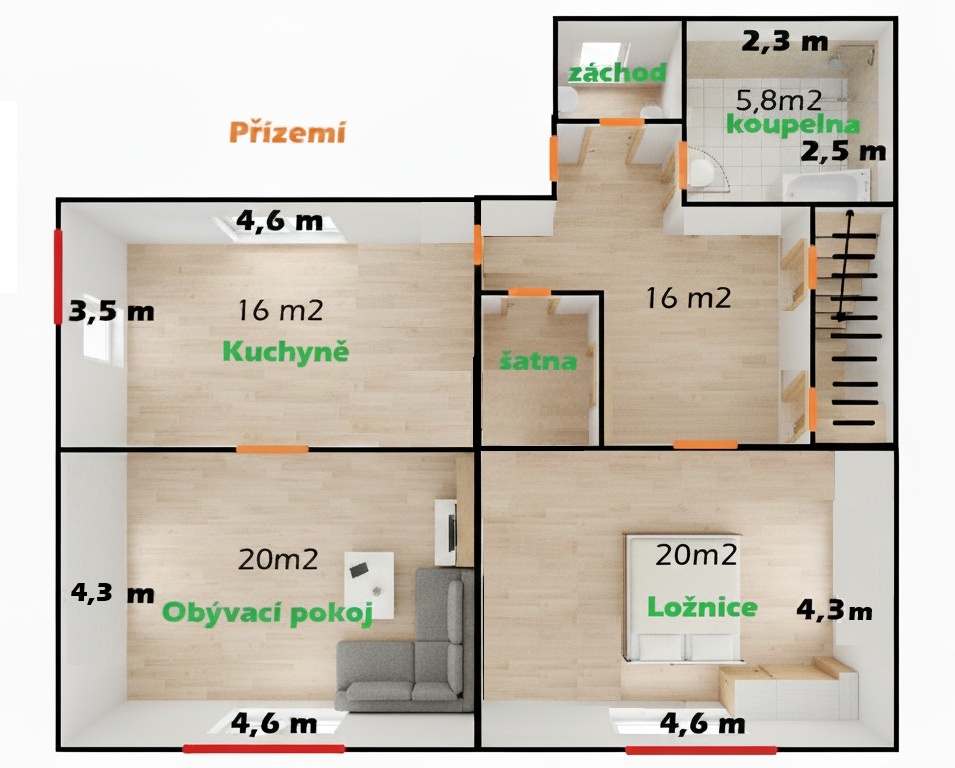Prodej domu 3+kk • 120 m² bez realitky (Kladno, Dubí) - 3