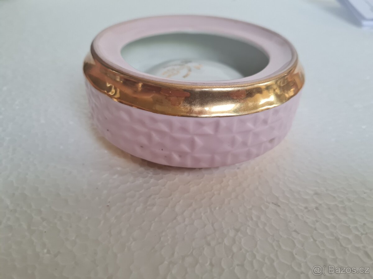 Popelník růžový porcelán, reklama Coca-Cola. - 3