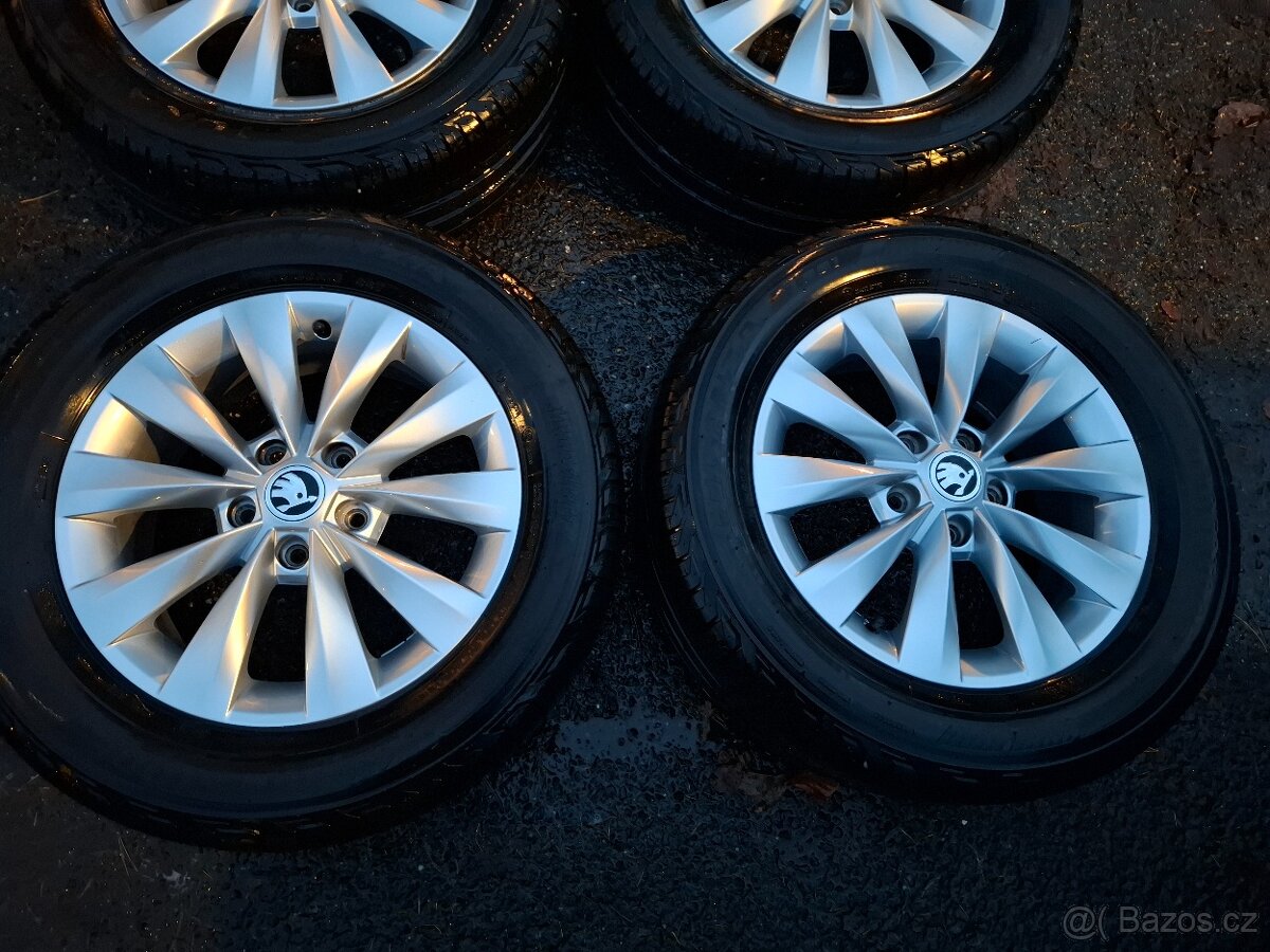 Alu kola 16" Škoda Castor 5x112 s pneu 215/60R16 - 3