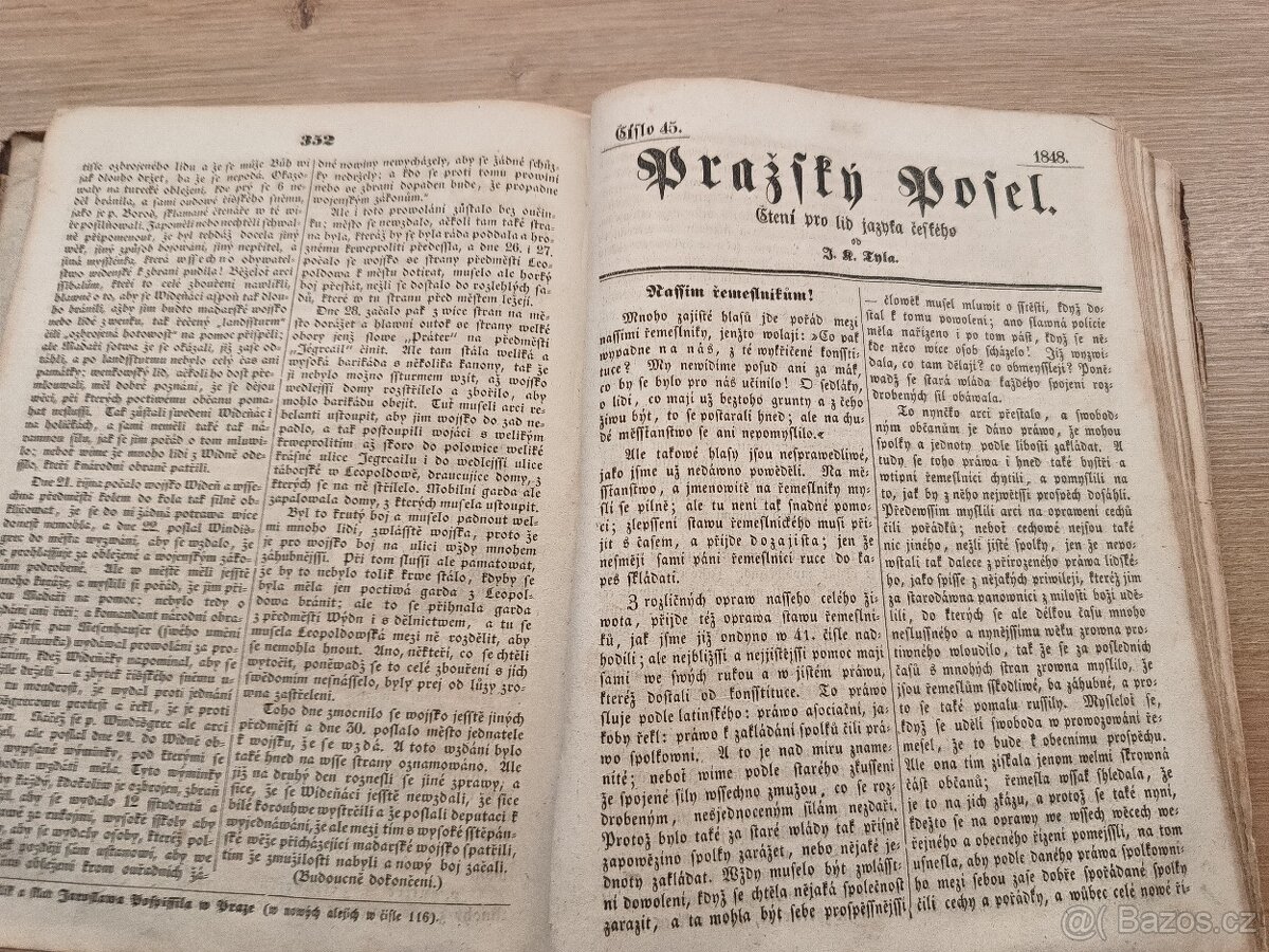 Pražský posel - komplet ročník 1848 J. K. Tyl 52 čisel - 3