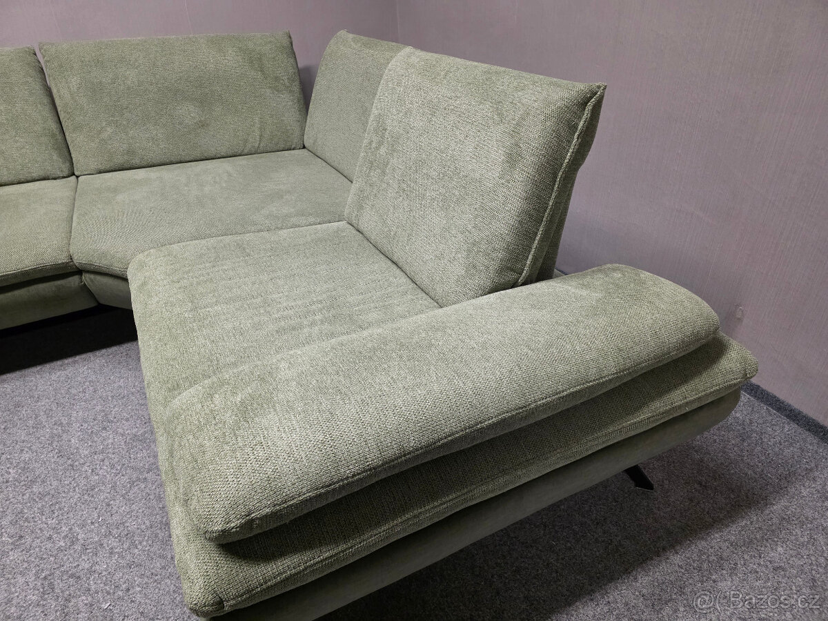 Velká rohová sedačka zelená PULL - 3