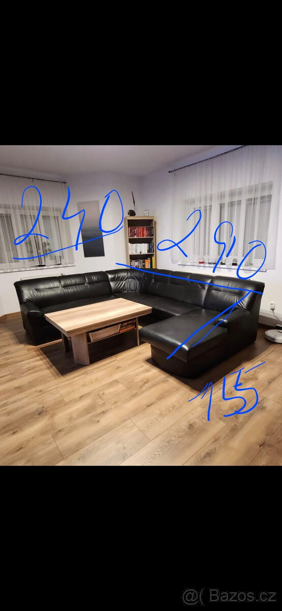 Kožená sedací souprava U - 3