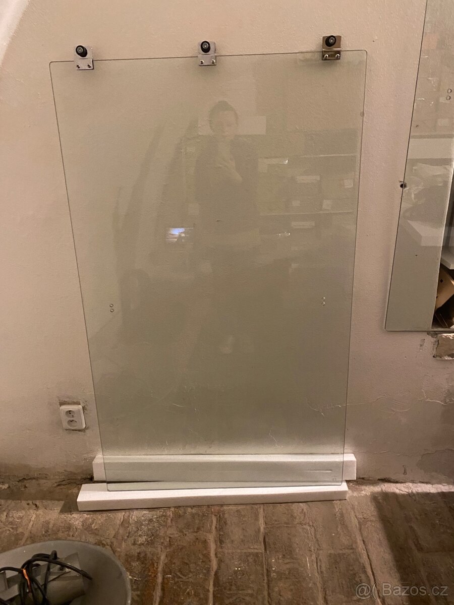Vanová zástěna - 2 x skla s pojezdem - 3