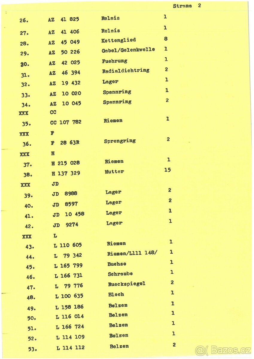 John Deere - náhradní díly a spotřební materiál - 3
