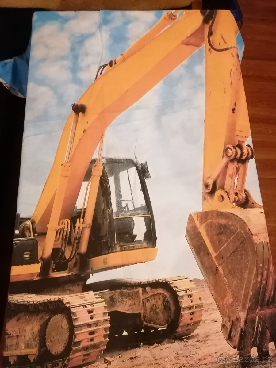 Povlečení na velkou postel Bagry, auta,... - 3