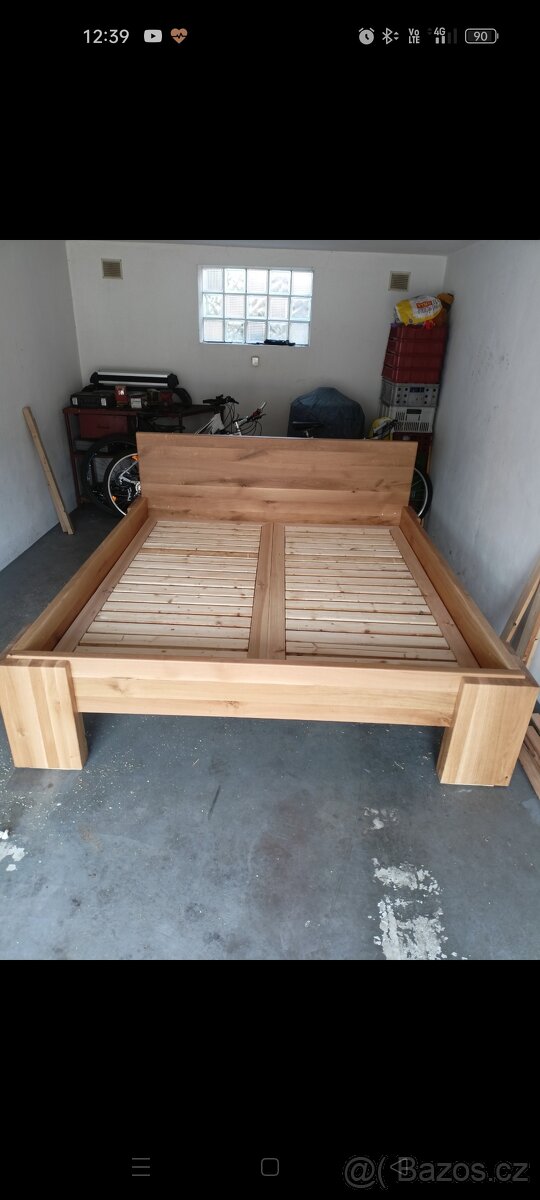 Masivní dubová postel 180x200 - 3